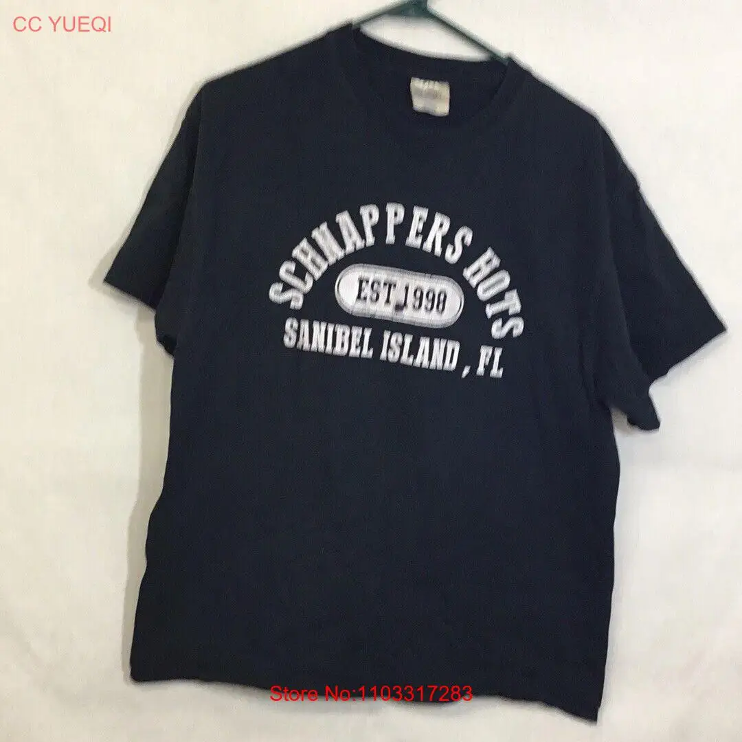 Schhappers Hots Est 1998 Sanible Island Port &amp Company Мужская черная футболка размера L