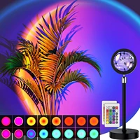 sunset lamp projection led 16 colors night lights with remote rainbow light for photography selfie party home room bedroom decor