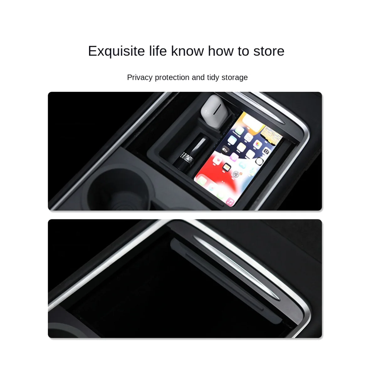 Синий органайзер для центральной консоли центральный подлокотник ящик хранения