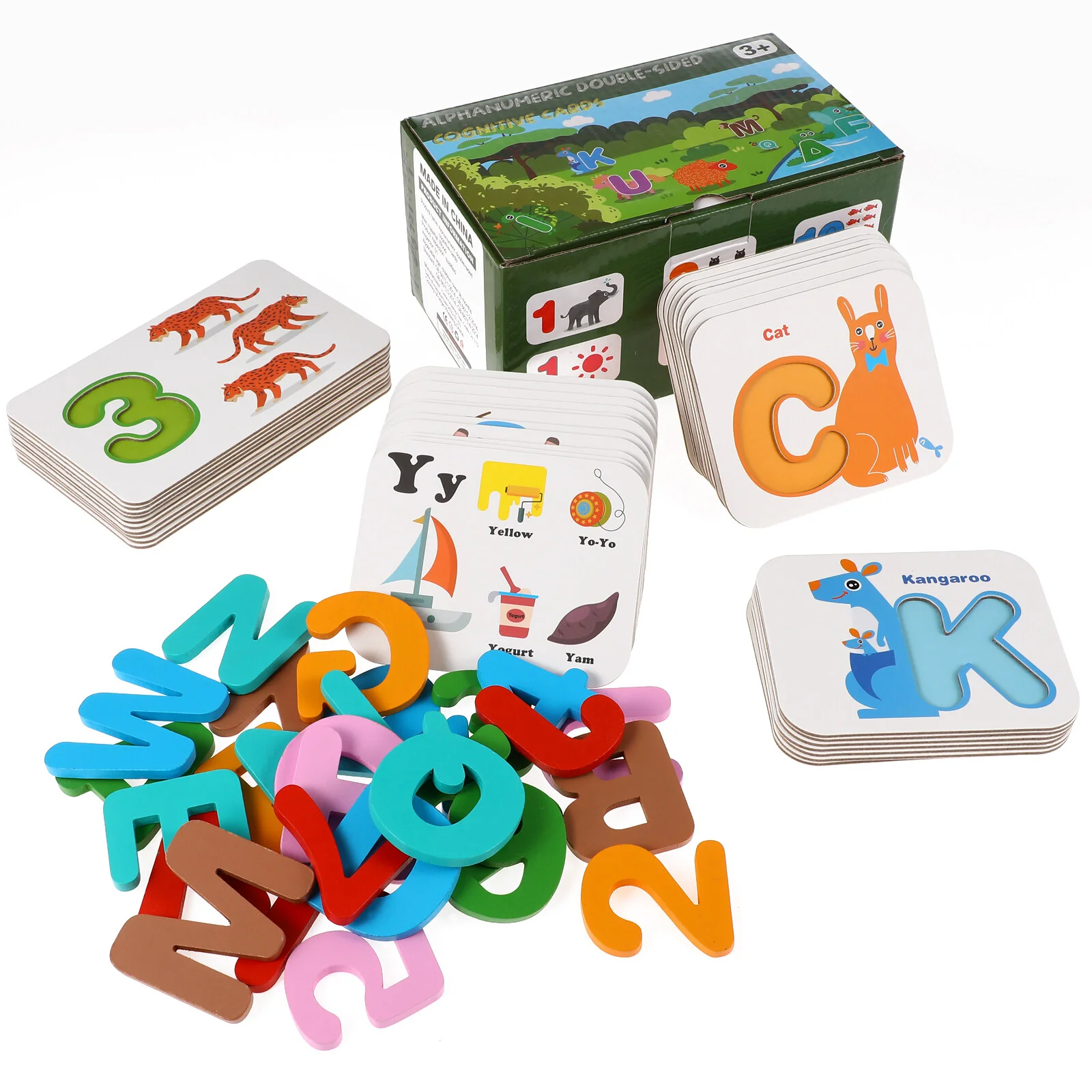 

Puzzles Flash Cards Toys Alphabet Toy Educational Learning Wooden Toddlers Montessori Spelling Abc Animal Game Preschool Number