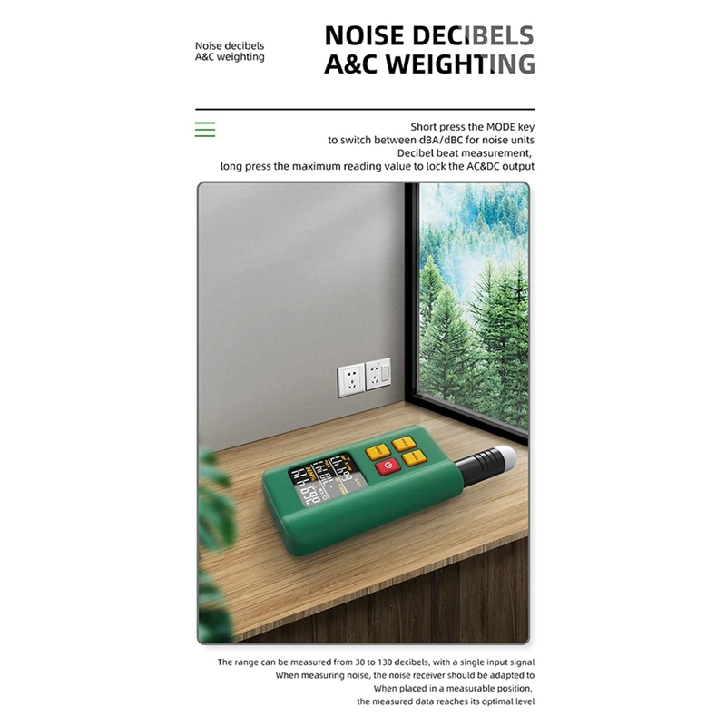 A50I BSIDE GX1 6 в 1 детектор окружающей среды гигротермограф датчик воздуха осветитель