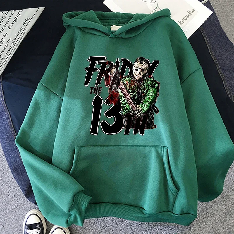 

Horror Movie 13th Friday Jason Voorhees Print Hoodie Men/women Y2k Sweatshirt Fall Winter Fleece Clothing Loose Casual Pullovers