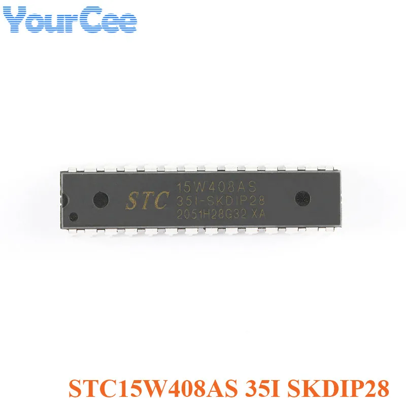 STC15W408AS-35I-SKDIP28 Enhanced 1T 8051 однокристальный микрокомпьютер микроконтроллер MCU 15W408AS 35I