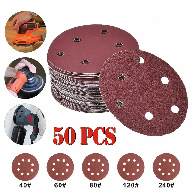 50 pcs Sanding Discs 125mm - 5