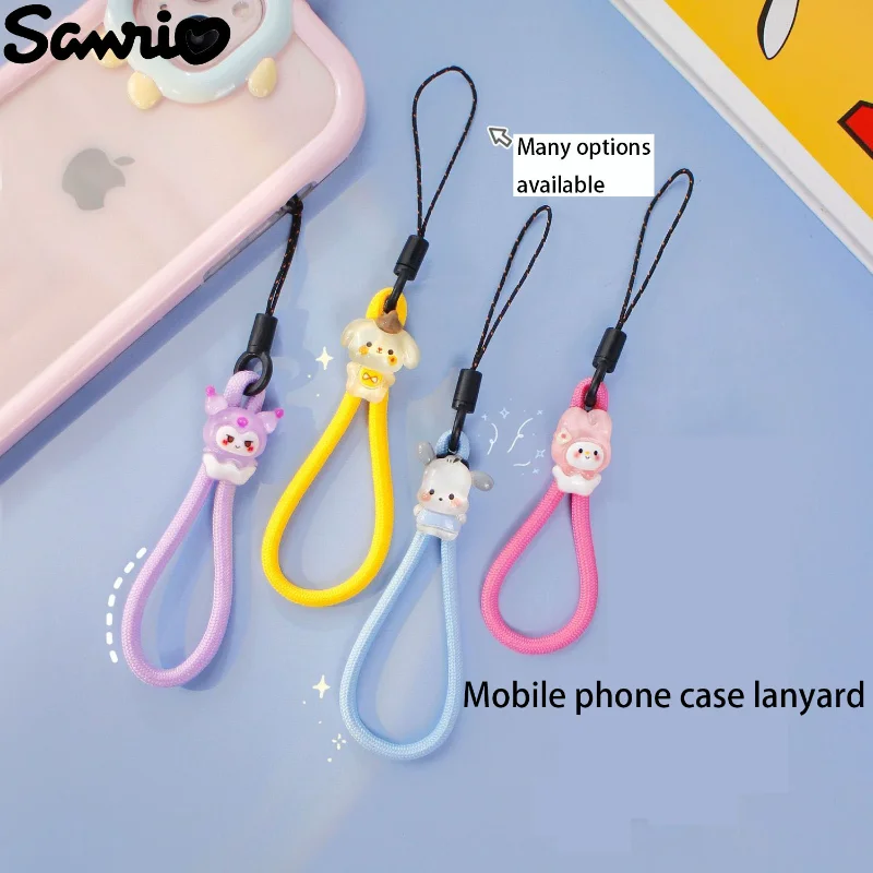 

Sanrio Kuromi Mobile Phone Lanyard Cinnamoroll My Melody Mobile Phone Case U-disk Key Camera Anti-Loss Hanging Ornaments Pendant