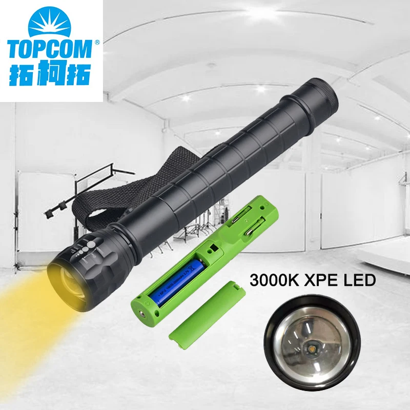 

Мощный телефон TOPCOM, Мощный тактический фонарик, ручные фонарики с 3 батареями типа D