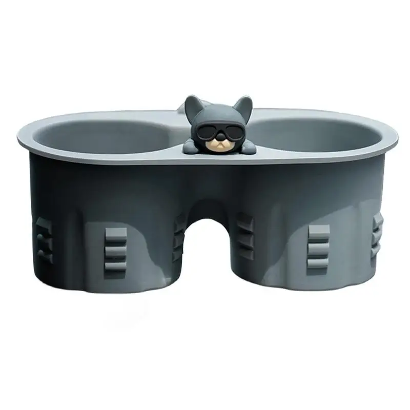 

Car Front Center Console Water Cup Holder Car Multi-function Water Cup Holder Organizer For Model 3/Y Silicone Storage Box