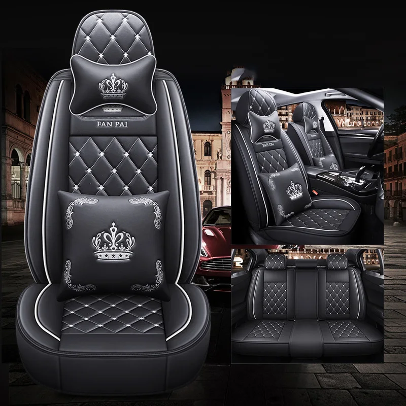 

JSOSFAI 5 Seats High Quality Universal Car Leather Seat Cover for Alfa Romeo Giulia Stelvio auto styling accessories
