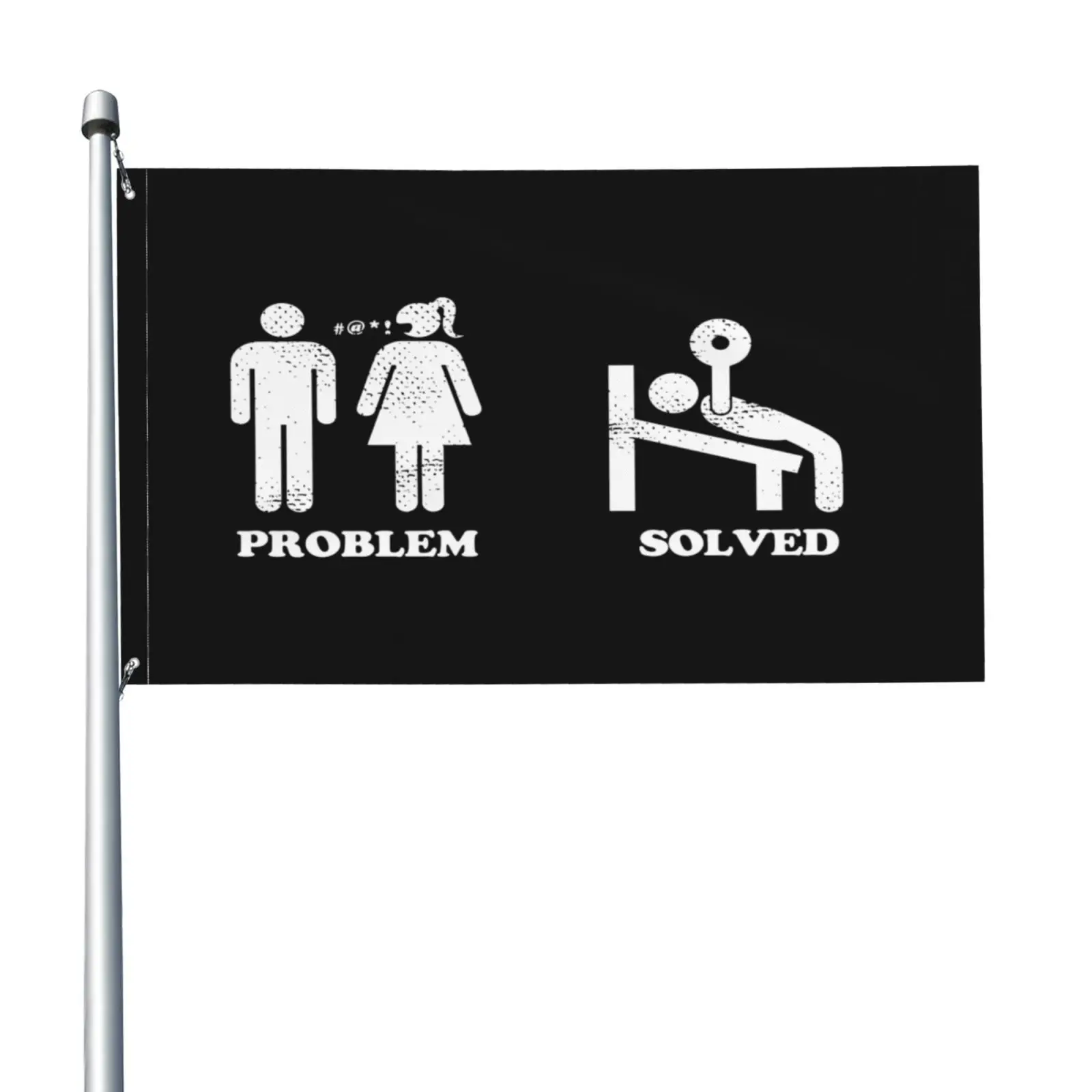Флаг "Проблема решена" для тренировок в тренажерном зале, бодибилдинга, декора на день рождения, яркий цвет на продвижение.