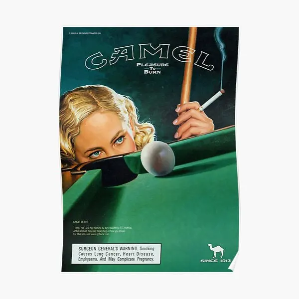

Vintage Camel Poolhall Pinup Poster Funny Home Art Wall Vintage Painting Print Room Decor Decoration Picture Modern No Frame