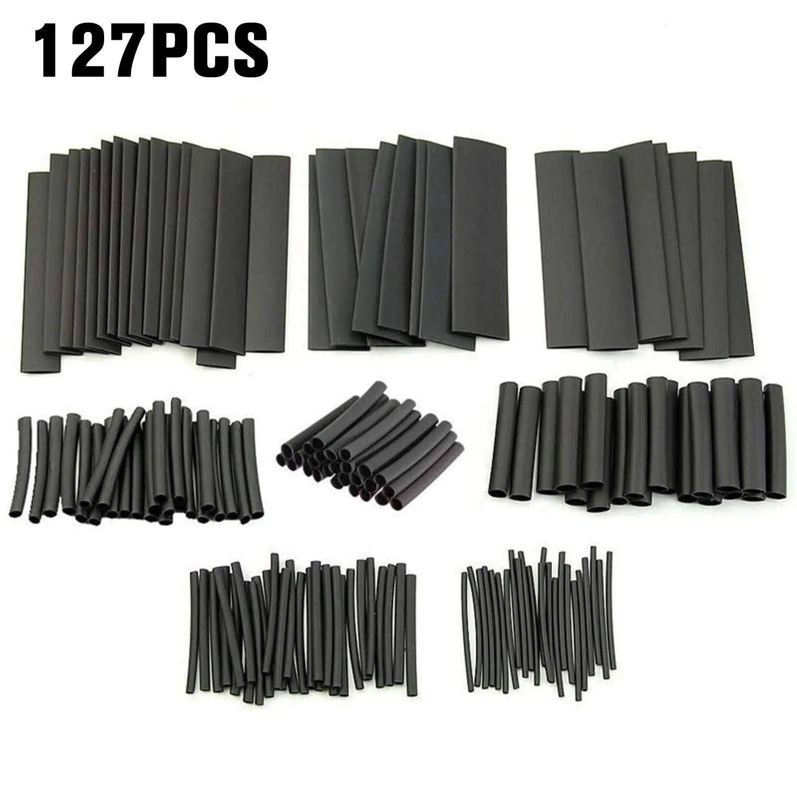 127Pcs Heat Shrink Tube Wires Shrinking Wrap Tubing Wire Connect Cover Protection Cable Electric Cable Waterproof 2:1 Shrinkable