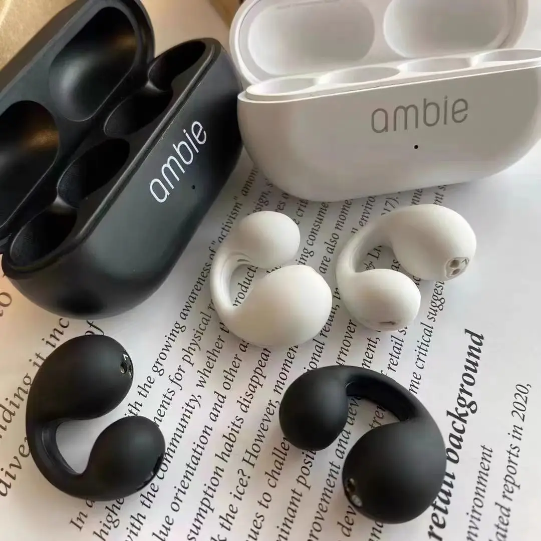 

Улучшенные наушники-вкладыши для Ambie Sound 1:1, беспроводные Bluetooth наушники, гарнитура TWS, спортивные наушники