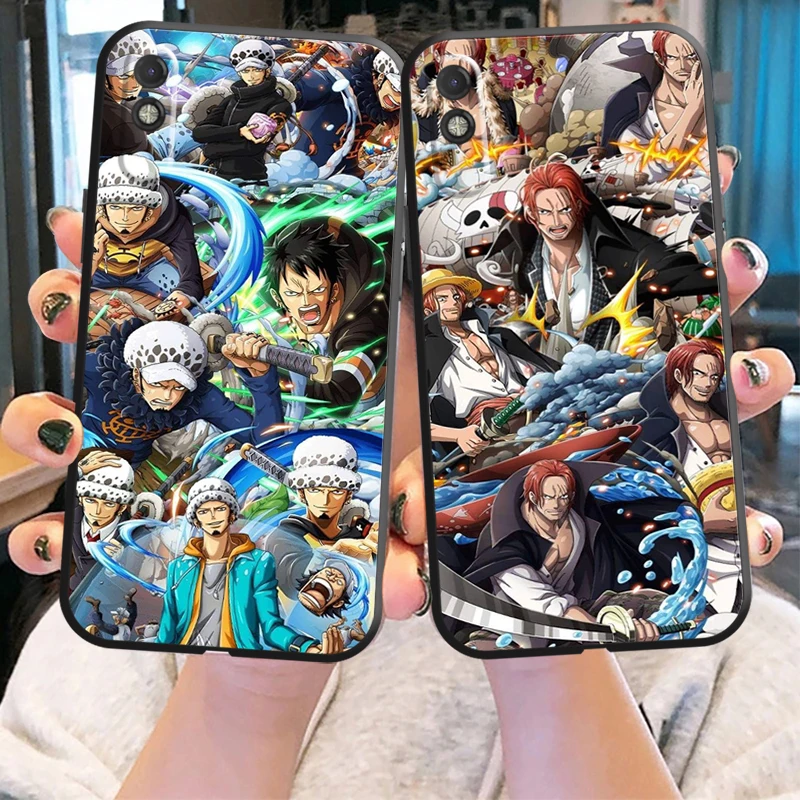 

Japan Anime One Piece Phone Case For Xiaomi Redmi 7 7A 8 8A 9 9i 9AT 9T 9A 9C Note 7 8 2021 8T 8 Pro Back Carcasa Soft Black