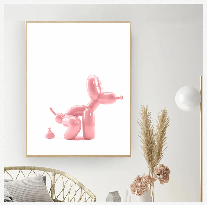 

Toilet Sign Popart Prints Home Decoration Contemporary Art Picture Painting Balloon Dog Print Modern Poster Bathroom Wall Decor