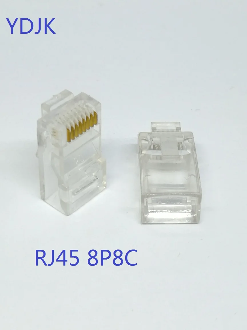 50шт/лот RJ45 8P8C Crystal Heads 8pin Ethernet -кабели модуль сетевой разъем сети