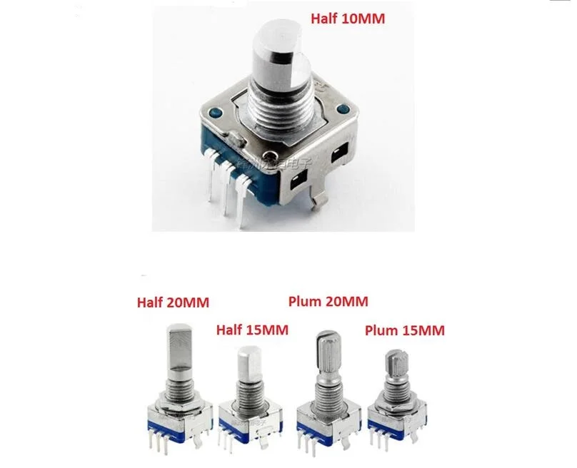

Бесплатная доставка 5 шт. EC11 потенциометр роторный энкодер/кодирование/цифровой потенциометр 5-контактный 15 мм 20 мм регулируемая ручка сливы