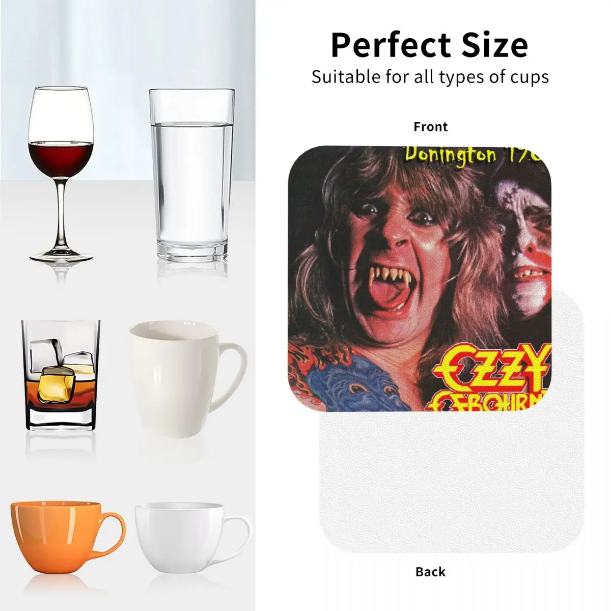 Ozzy Osbourne Merch Prince Of Darkness Подставки Кухонные салфетки Изоляционные коврики для чашек