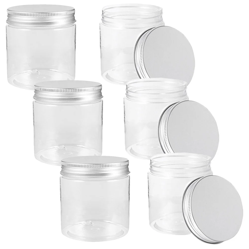 

6 Pcs Food 10 Oz Jars Lids Mini Mason Can Fruit Jelly Cans Transparent Sealed Aluminum Alloy Storage Honey Containers
