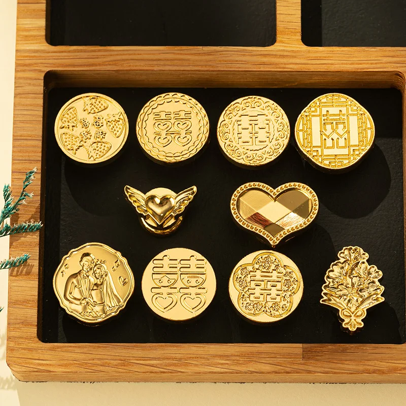 

Beautiful Fairy Wand Enamel Seal Head Profiled Embossed Wax Stamps Christmas Card Decoration DIY Brass Head