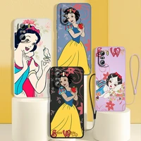 disney snow white princess phone case for redmi k50 k40 gaming k30 k30s 10 10c 10x 9a 9 9t 9c 9at 8 8a 5g liquid rope cover