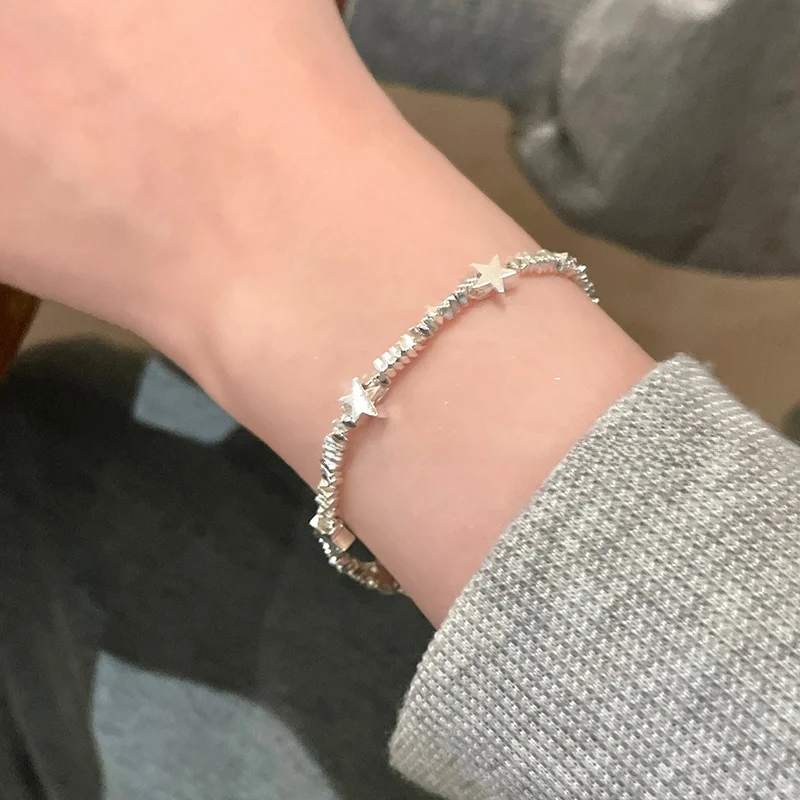 Серебряный браслет XINGX из сломанного серебра легкий роскошный изысканный