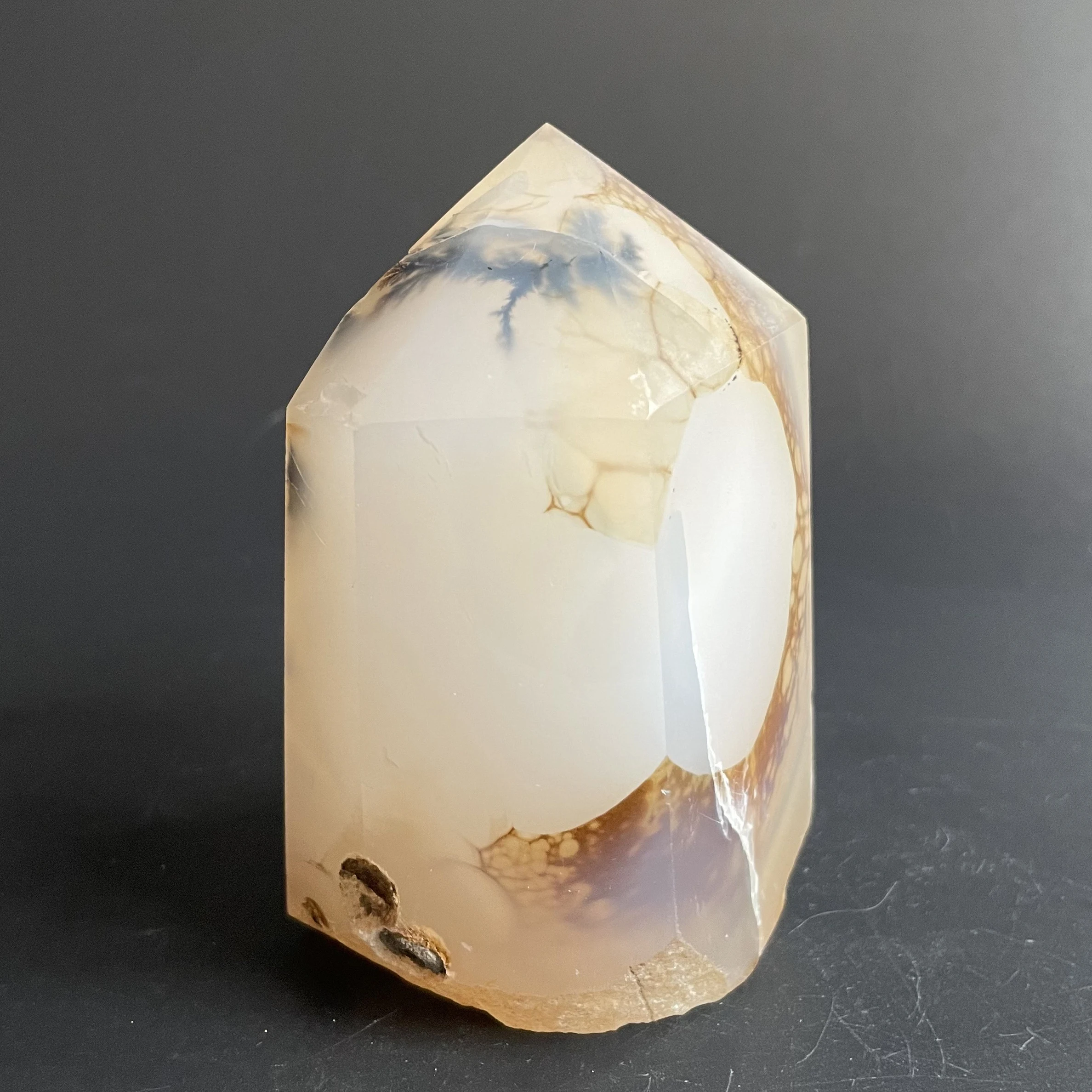 266 г натуральный камень мох Агат геодовая башня кристальная палочка кварцевый