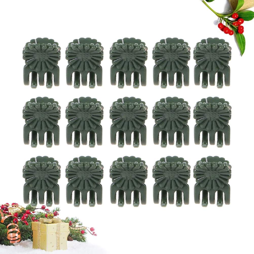 

100PCS Orchid Grafting Clips Garden Flower Vine Fixed Clamps Gardening Bonsai Clips Plant Support Clips (Green)