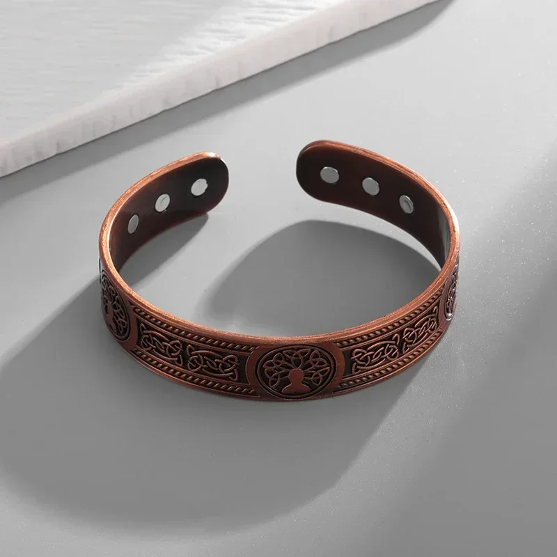 Ретро скандинавский цикл жизни дерево кельтский узел открытый браслет