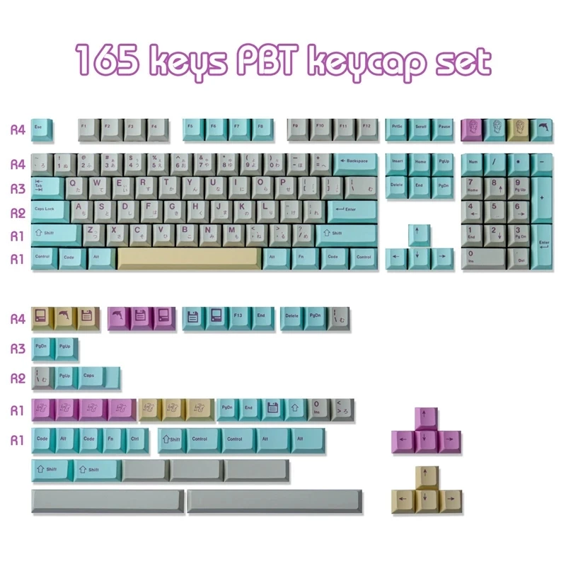 

165 Keys/set GMK Analog Dreams Keycaps PBT Dye Subbed Key Caps Cherry Profile Keycap For Keychron Q2 75% Anne GH60 GK64 Poker