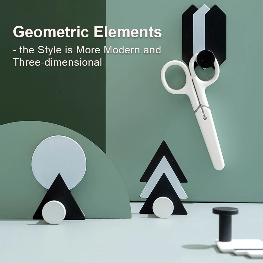 

Pack of 4 Hanger Wall Mounted Geometric Hooks Bathroom Holder Organizer