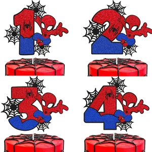 Disney, Человек-паук, день рождения, Детские аксессуары, 1, 2, 3, 4, 5, 6, 8, Детские праздничные украшения для тортов для мальчиков