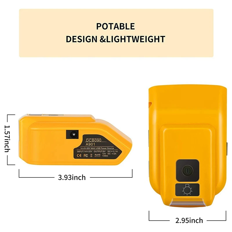 Литиевая батарея 14 4 В/18 В с портом постоянного тока USB