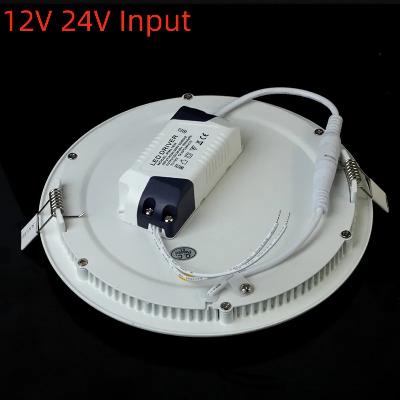 napięcie 12V 24V LED typu Downlight wpuszczana lampa sufitowa Panel świetlny ze sterownikiem aluminium WW-3000K NW-4000K CW-6000K