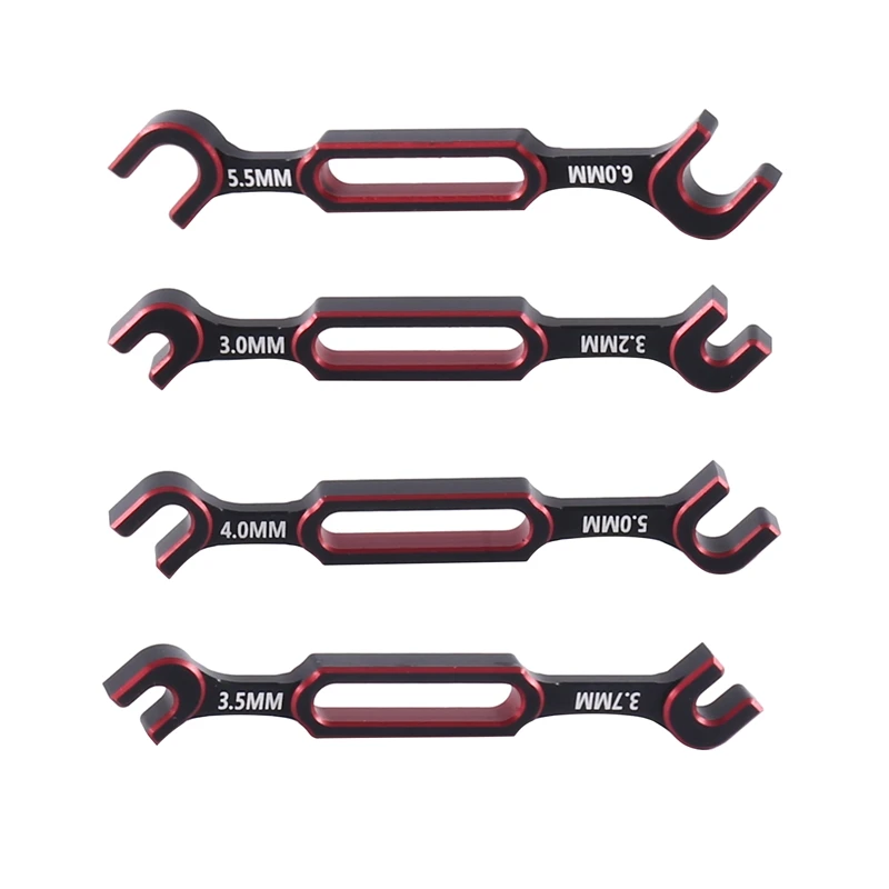 

FBIL-4Pcs Wrench 3/3.2/3.5/3.7/4/5/5.5/6Mm Turnbuckle Nut Ball End Joint Remover Universal Tool For RC Car Drone Boat