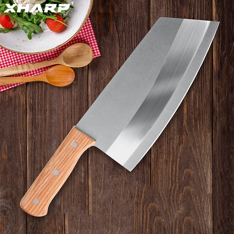 

Нож для нарезки шеф-повара, кухонные ножи из нержавеющей стали, деревянный шеф-повара, кухонный нож, деревянная удобная ручка Kiritsuke