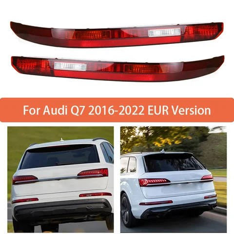 Для Audi Q7 2016-2022, европейская версия, отражатель заднего бампера, фонарь заднего хода, стоп-сигнал поворота, противотуманная фара с лампочками 4M0945095 4M0945096