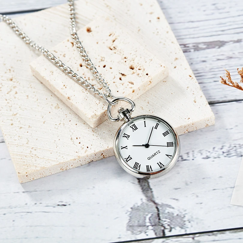 Часы наручные кварцевые карманные с подвеской-цепочкой и римскими цифрами