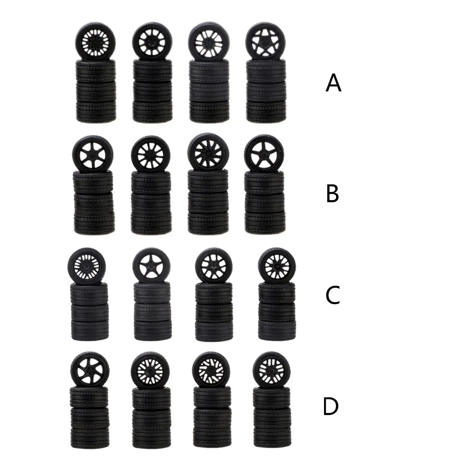 

16 шт RC шины обновленные части шины и обода колеса для 1/64 RC альпинистского автомобиля