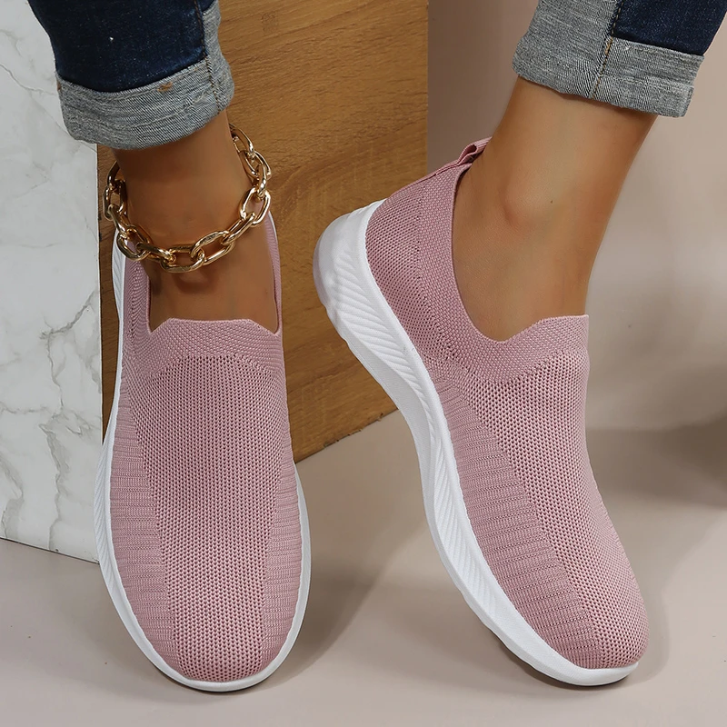 

2022 Women Casual Flats Slip on Shoes Woman Lightweight White Sneakers Women Summer Autumn Basket Flat Shoeschaussures De Sport