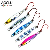 aoclu wobblers super quality 5 colors metal jig hard bait sinking stick fishing lures bass fresh salt water origin jigging