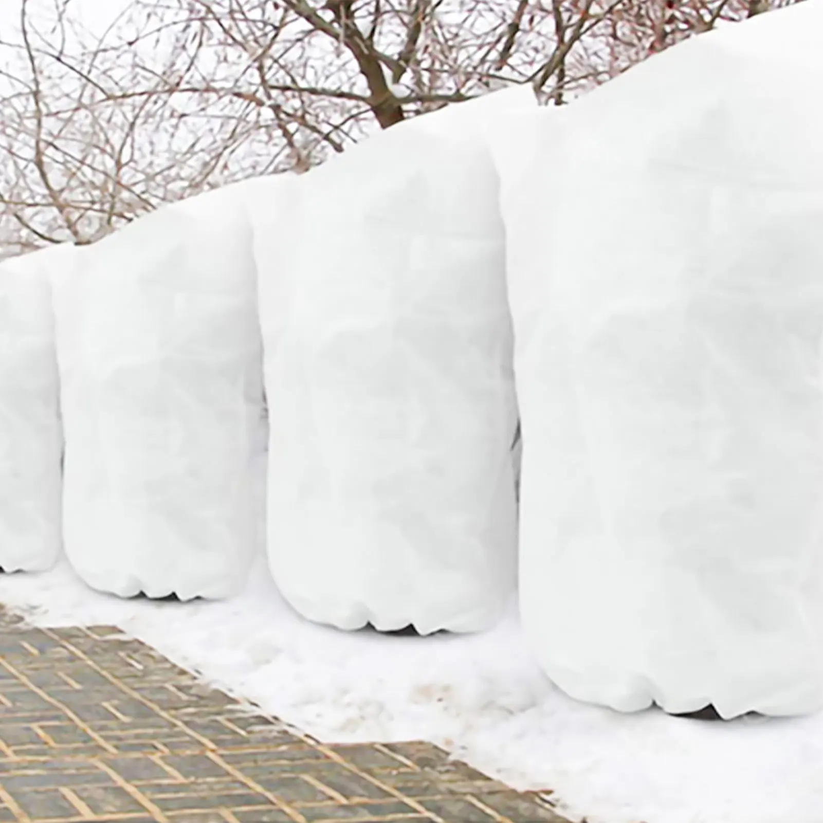 

Plant Cover Freeze Protection Extra Thick Winter Shrub Cover Tree Frost Blanket With Drawstring Zipper Breathable Anti-Freeze