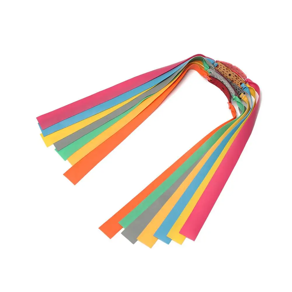 

50PCS Slingshot Hunting Powerful Flat Rubber Band 0.8mm 1mm 1.5mm High Elasticity Outdoor Catapult Shooting Accessories random