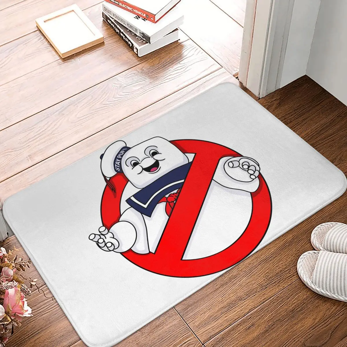 

Ковер для спальни с фильмом Ghostbusters 1984, Придверный коврик с зефиром The Stay Puft, фланелевый ковер, уличный ковер, домашний декор