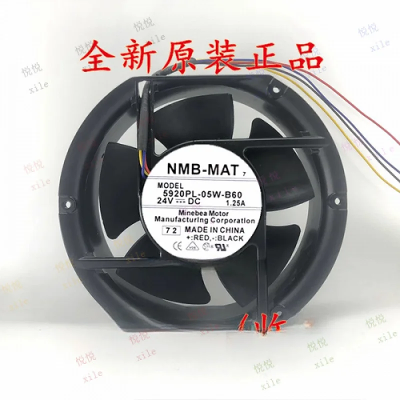 Фото L L ДЛЯ NMB-MAT7 5920PL-05W-B60 DC24V 1,25A 17251 17,2 см охлаждающий вентилятор с алюминиевой рамой №1