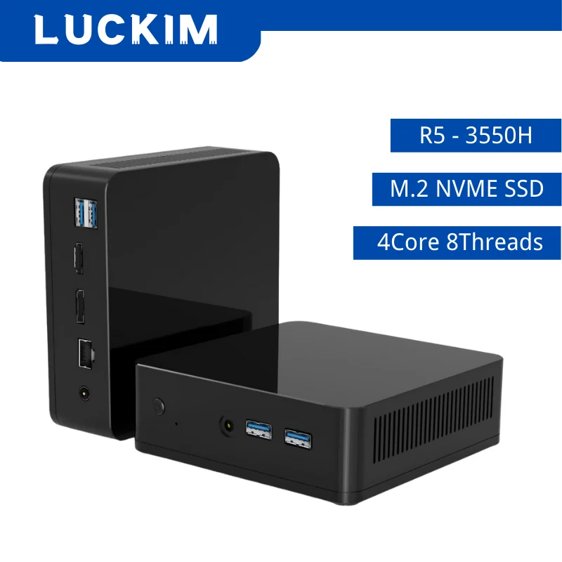 

OEM ODM Mini Desktop R5 3550H ryzen 4Cores 4K Win10 RAM NVME SSD M.2 HDMI DP WIFI5 Portable Computer Office Home mini pc Gaming