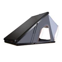 2021 outdoor camping foldable aluminum triangle roof hard shell car roof tent