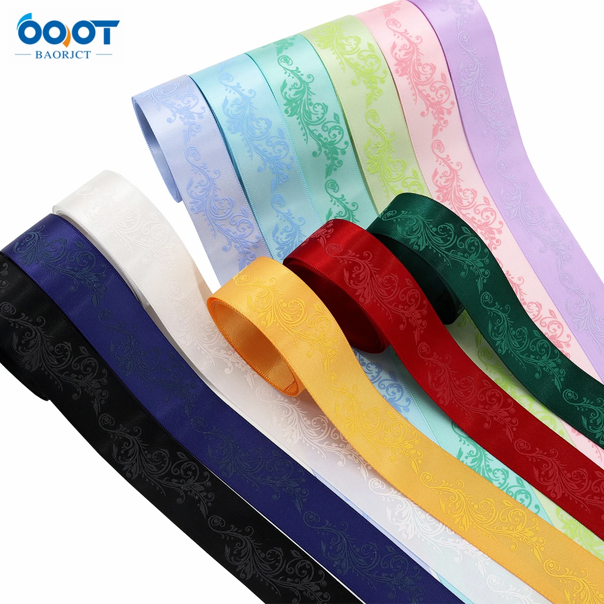 Однотонные цветные ленты с принтом материалы для украшения свадебной вечеринки