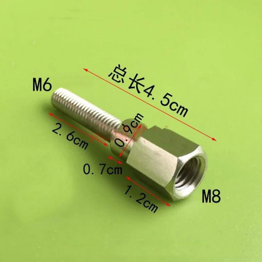 

2 шт., адаптер для зеркала заднего вида скутера, 8-6 мм