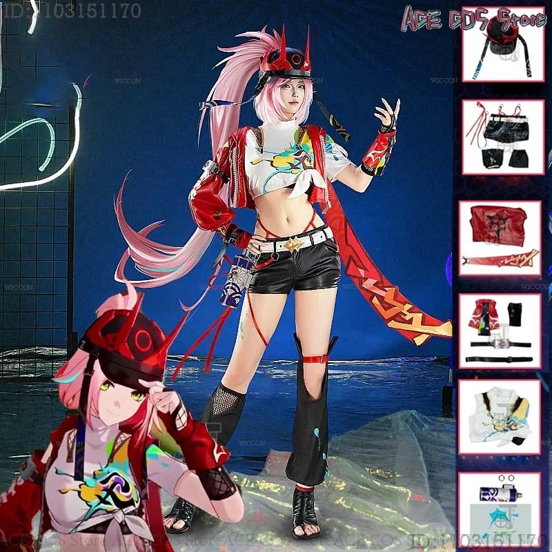 Костюм для косплея Rappa disfraz Honkai Star Rail Ranha униформа парик игра аниме Хэллоуин