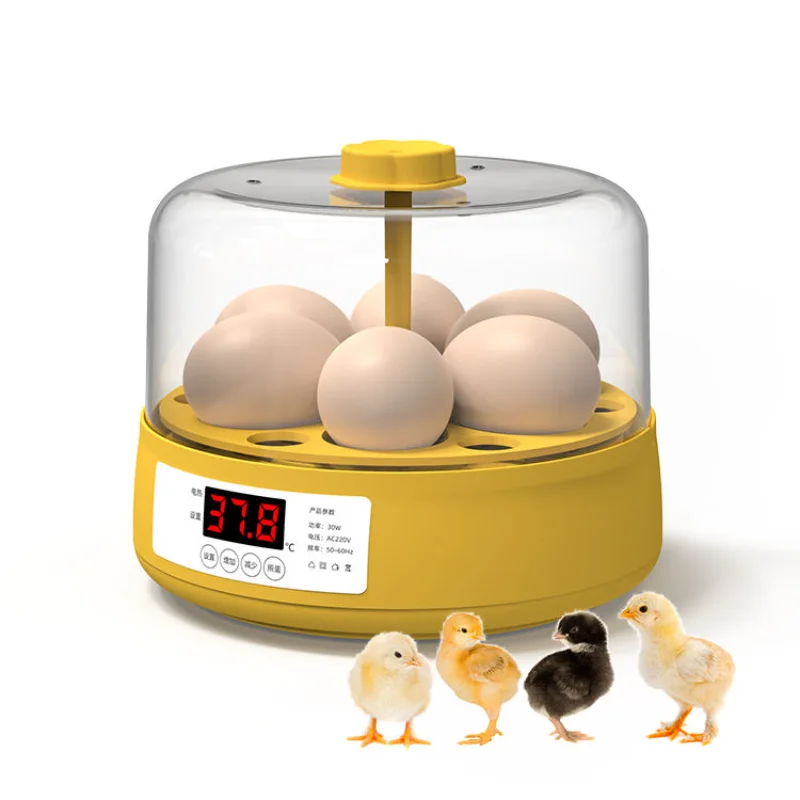 

6-яичный инкубатор с выдвижным ящиком, мини-инкубатор для яиц с автоматической подачей воды, ионный водяной поток, пополнение и контроль температуры